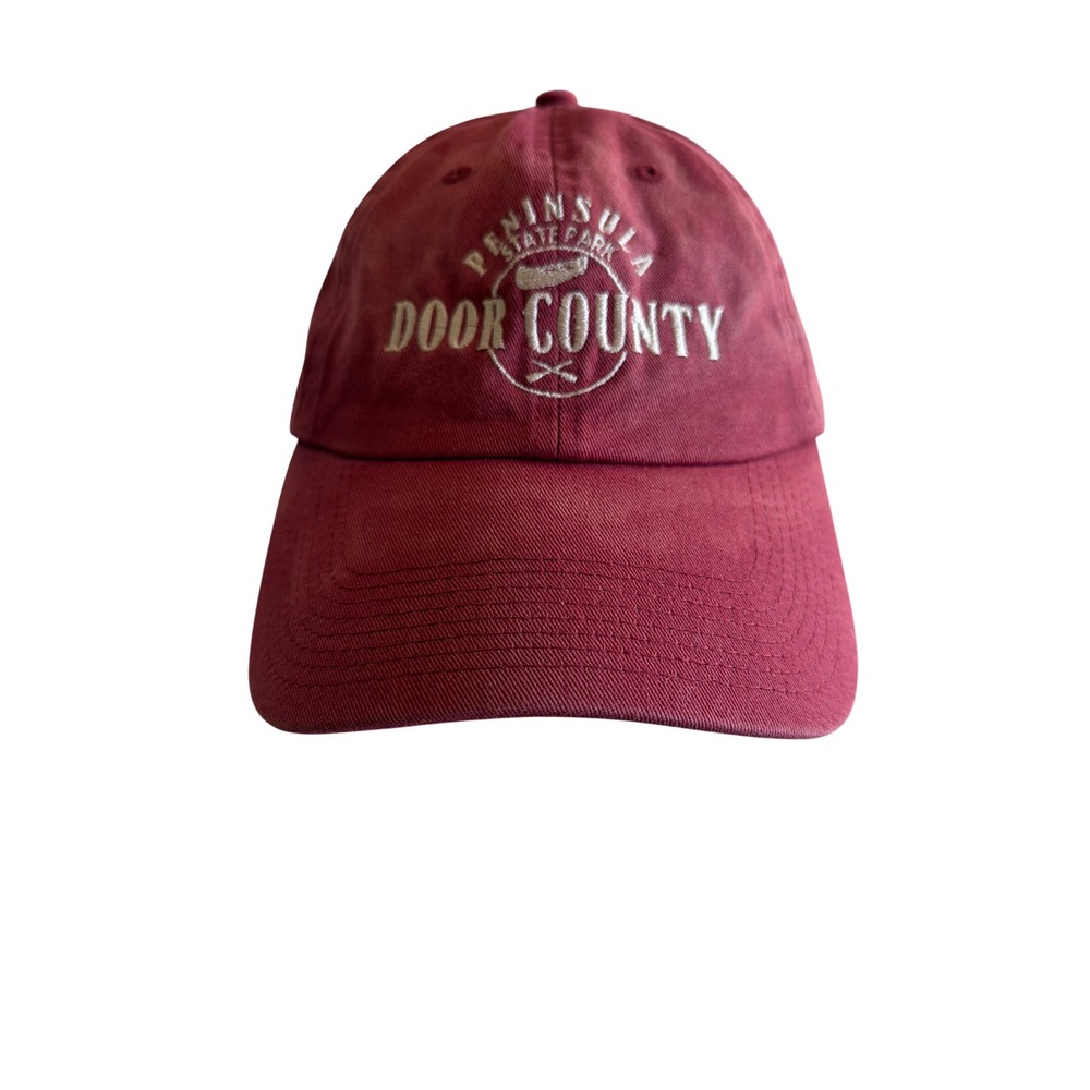 Fahrenheit Headwear Hat Maroon Door County Peninsula State Park Dad Cap 508 OSFM